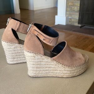 Dolce Vira Tan Suede Wedges